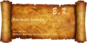 Berkes Kevin névjegykártya